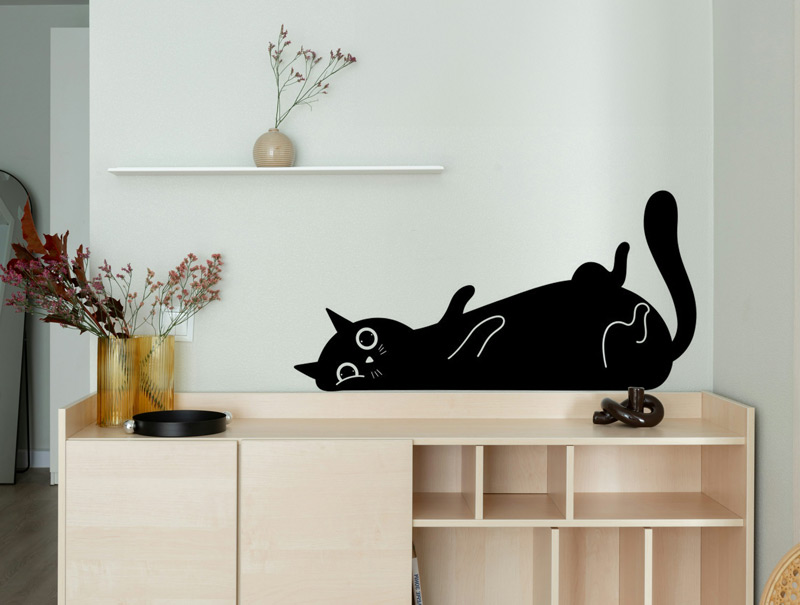 vinyl decal cat wall graphic